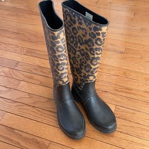 Ralph Lauren leopard rain boots